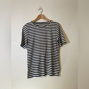 J. Crew Navy and White Striped Tee